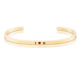 MantraBand I Love U Gold Bangle